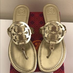 Tory Burch Millers Spark Gold Size 9